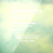 Autocollant Pour Fenêtre Heures d'ouverture du magasin sur 3 rangées Pannea (Feuille 3)