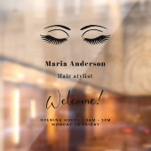 Autocollant Pour Fenêtre Heures d'ouverture du maquillage (Feuille 2)