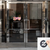 Autocollant Pour Fenêtre Heures d'ouverture du restaurant de Bubble Tea (Porte de bureau)