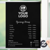 Autocollant Pour Fenêtre Heures d'ouverture du restaurant moderne Icônes de (Maison)