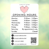 Autocollant Pour Fenêtre Heures d'ouverture Épingles à cheveux Coiffure (Feuille 3)