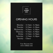 Autocollant Pour Fenêtre Heures d'ouverture | Heures d'affaires personnalis (Feuille 3)