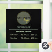 AUTOCOLLANT POUR FENÊTRE HEURES D'OUVERTURE LOGO BOUTIQUE ARTISANALE D'USIN (Maison)