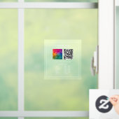 Autocollant Pour Fenêtre Heures d'ouverture Logo de l'entreprise Code QR Mi (Maison)