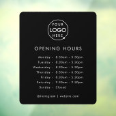 Autocollant Pour Fenêtre Heures d'ouverture | Logo de l'entreprise Heures d (Feuille 3)