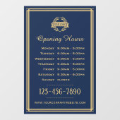 Autocollant Pour Fenêtre Heures d'ouverture Logo d'entreprise classique Ble (Feuille)