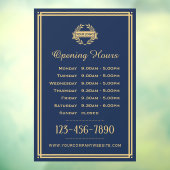 Autocollant Pour Fenêtre Heures d'ouverture Logo d'entreprise classique Ble (Feuille 3)