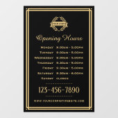 Autocollant Pour Fenêtre Heures d'ouverture Logo d'entreprise classique Noi (Feuille)