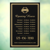 Autocollant Pour Fenêtre Heures d'ouverture Logo d'entreprise classique Noi (Feuille 3)