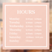 Autocollant Pour Fenêtre Heures d'ouverture minimales Clôture de fenêtre ro (Feuille 2)