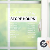 Autocollant Pour Fenêtre Heures d'Ouverture Modernes Écriture Élégante Peti (Maison)