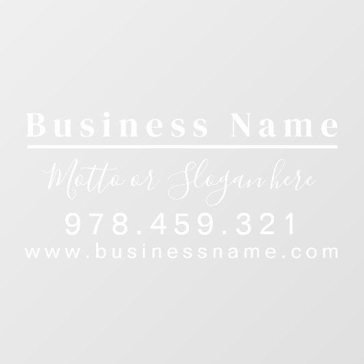 Autocollant Pour Fenêtre Heures d'ouverture modernes Élégant Script Petite (Feuille)