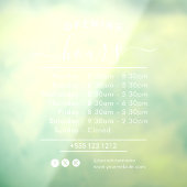 Autocollant Pour Fenêtre Heures d'ouverture modernes Élégant Script Petite  (Feuille 3)