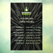 Autocollant Pour Fenêtre Heures d'ouverture personnalisées foncées de marqu (Feuille 3)