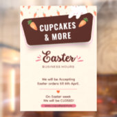 Autocollant Pour Fenêtre Heures d'ouverture personnalisées pour les fêtes d (Feuille 2)