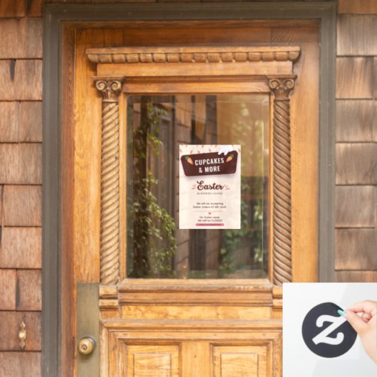 Autocollant Pour Fenêtre Heures d'ouverture personnalisées pour les fêtes d (Porte d'accueil)