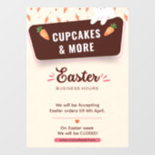 Autocollant Pour Fenêtre Heures d'ouverture personnalisées pour les fêtes d (Feuille)