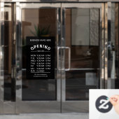 Autocollant Pour Fenêtre Heures d'ouverture professionnelles 7 jours (Porte de bureau)