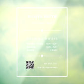 Autocollant Pour Fenêtre Heures d'ouverture QR Code de bureau d'affaires si (Feuille 3)