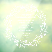 Autocollant Pour Fenêtre Heures d'ouverture simples pour les fêtes, Noël  (Feuille 3)