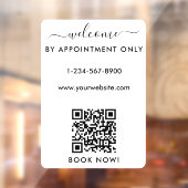 Autocollant Pour Fenêtre Heures d'ouverture sur rendez-vous uniquement Bien (Feuille 2)