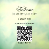 Autocollant Pour Fenêtre Heures d'ouverture sur rendez-vous uniquement Élég (Feuille 3)