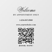 Autocollant Pour Fenêtre Heures d'ouverture sur rendez-vous uniquement Élég (Feuille)