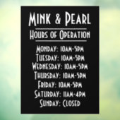 Autocollant Pour Fenêtre Heures simples d'opération Clôture de fenêtre stat (Feuille 3)