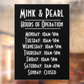 Autocollant Pour Fenêtre Heures simples d'opération Clôture de fenêtre stat (Feuille 2)