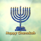 Autocollant Pour Fenêtre Heureux Chanukah Menorah (Feuille 3)