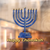 Autocollant Pour Fenêtre Heureux Chanukah Menorah (Feuille 2)