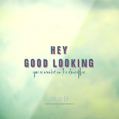 Autocollant Pour Fenêtre Hey, Beau look | Monogramme Mariage (Feuille 3)