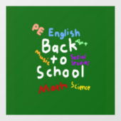 Autocollant Pour Fenêtre HI54EDU Retour à l'école (Feuille)