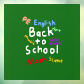 Autocollant Pour Fenêtre HI54EDU Retour à l'école (Feuille 3)