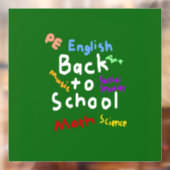 Autocollant Pour Fenêtre HI54EDU Retour à l'école (Feuille 2)