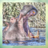 Autocollant Pour Fenêtre hippo peint (Feuille 3)