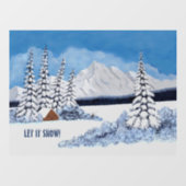 Autocollant Pour Fenêtre Hiver neigeux (Feuille)