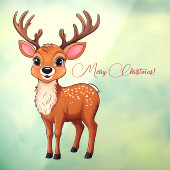 Autocollant Pour Fenêtre Ho-Ho-Ho ! C'est un renne (Feuille 3)