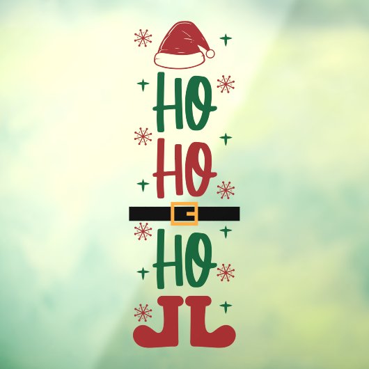 Autocollant Pour Fenêtre Ho Ho Ho Festive Noël (Feuille 3)