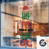 Autocollant Pour Fenêtre Ho Ho Ho Festive Noël (Fenêtre de café)