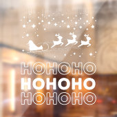 Autocollant Pour Fenêtre Ho Ho Santa Claus Sleigh Reindees de Noël (Feuille 2)