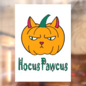 Autocollant Pour Fenêtre Hocus pawcus Halloween citrouille ginger cat magie (Feuille 2)