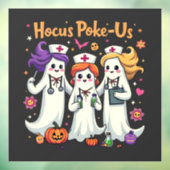 Autocollant Pour Fenêtre Hocus-Poke Nous Infirmier Éffrayant Halloween Fant (Feuille 3)