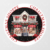 AUTOCOLLANT POUR FENÊTRE HOLIDAY STOREFRONT NOËL SHOPPE (Feuille)