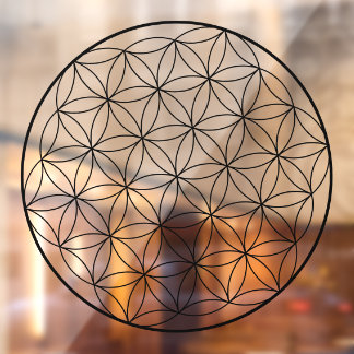 Autocollant Pour Fenêtre Holographic Flower of Life Sacred Geometry