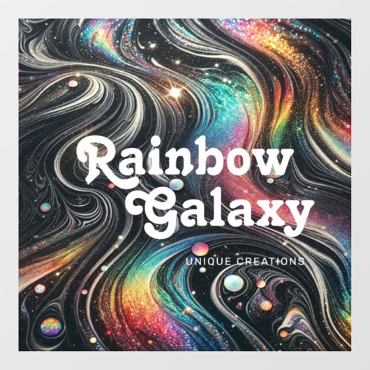 Autocollant Pour Fenêtre Holographique Parties scintillant arc-en-ciel les (Feuille)