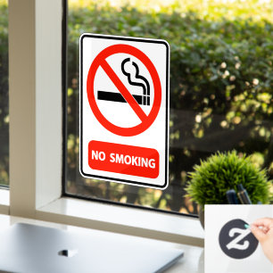 Autocollant Pour Fenêtre Home Business Office No Smoking