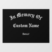 Autocollant Pour Fenêtre Hommage géant au souvenir (Feuille)