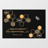 Autocollant Pour Fenêtre Honeycomb And Bees (Feuille)