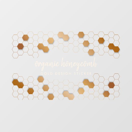 Autocollant Pour Fenêtre Honeycomb Gold apiary business store (Feuille)